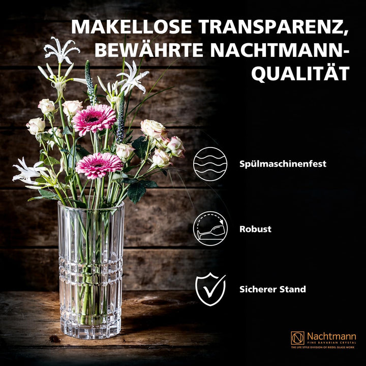 Spiegelau & Nachtmann, Vase, Kristallglas, 23 cm, Square, 0097781-0 23 cm Vase, 23 cm Vase