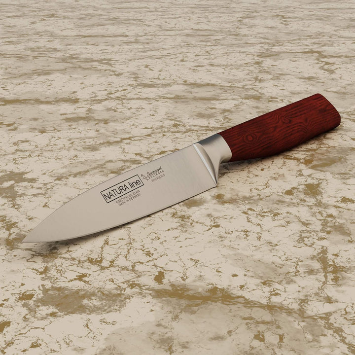 Burgvogel Solingen Natura Line, Spickmesser Holzgriff, rot satiniert, geschmiedet, 10 cm, sehr schar