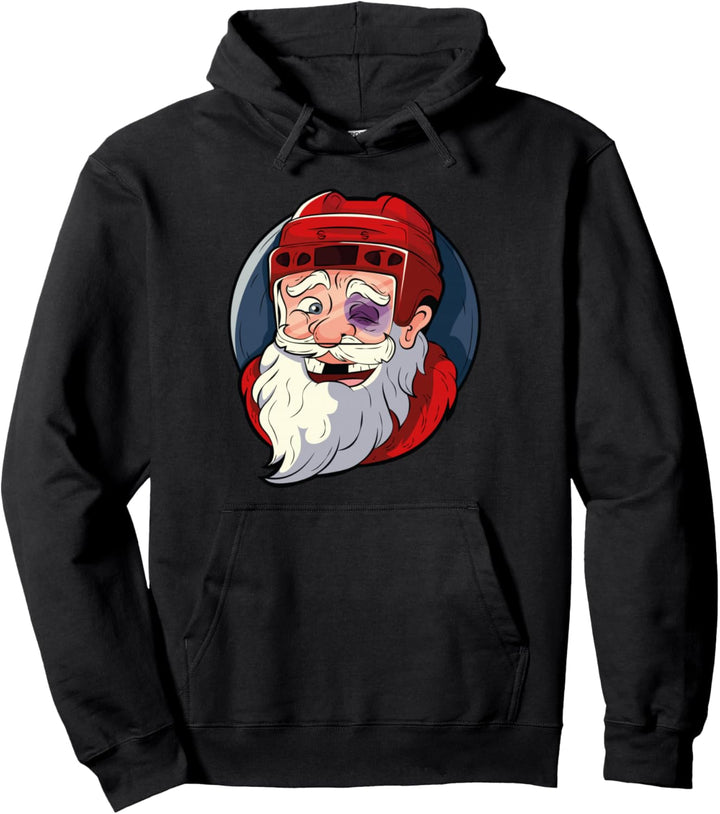 Eishockey Weihnachtsmann Hockey Eis Weihnachten Pullover Hoodie