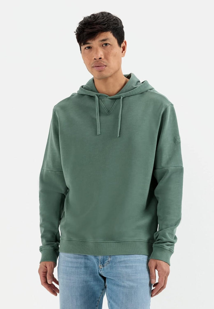 camel active Herren Hoodie aus Reiner Baumwolle M Grün, M Grün