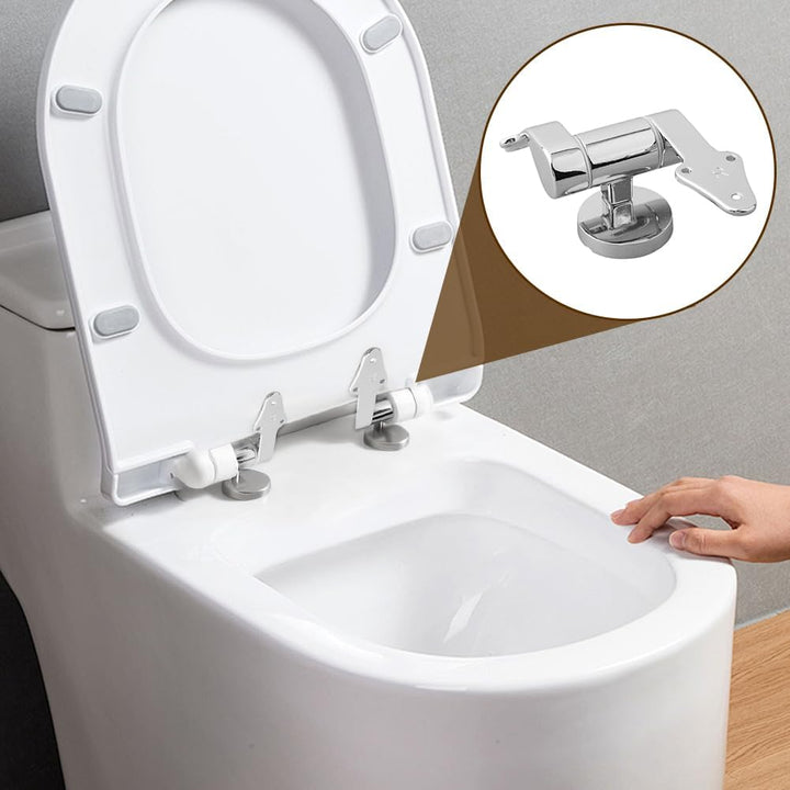 WC Sitz Scharniere Ersatzteile, 2 Stück Dreieck Zinklegierung Verstellbare WC Chrom Scharniere mit B