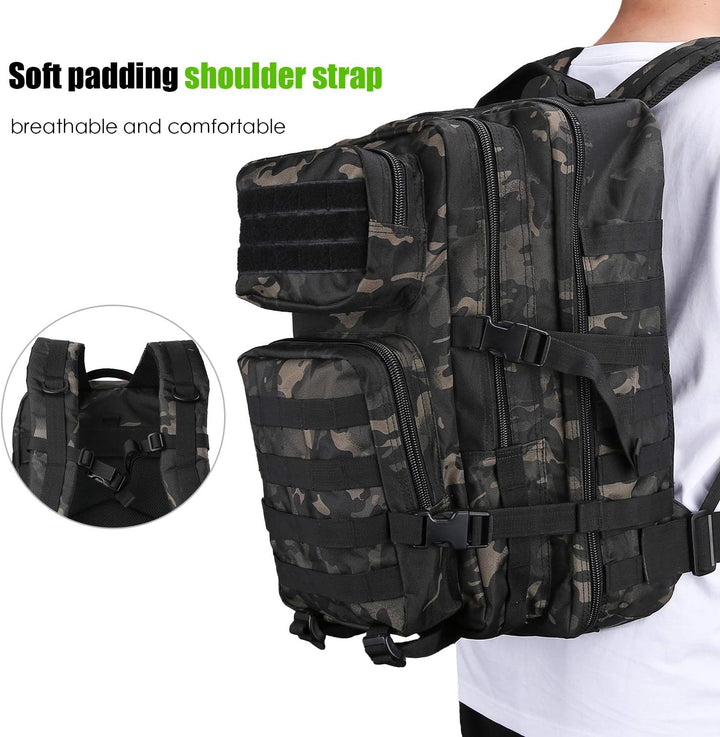 ProCase 40L Militär Taktische Rucksack, Grosse Kapazität 3 Tage Armee Assault Pack Bag Go Bag Rucksa