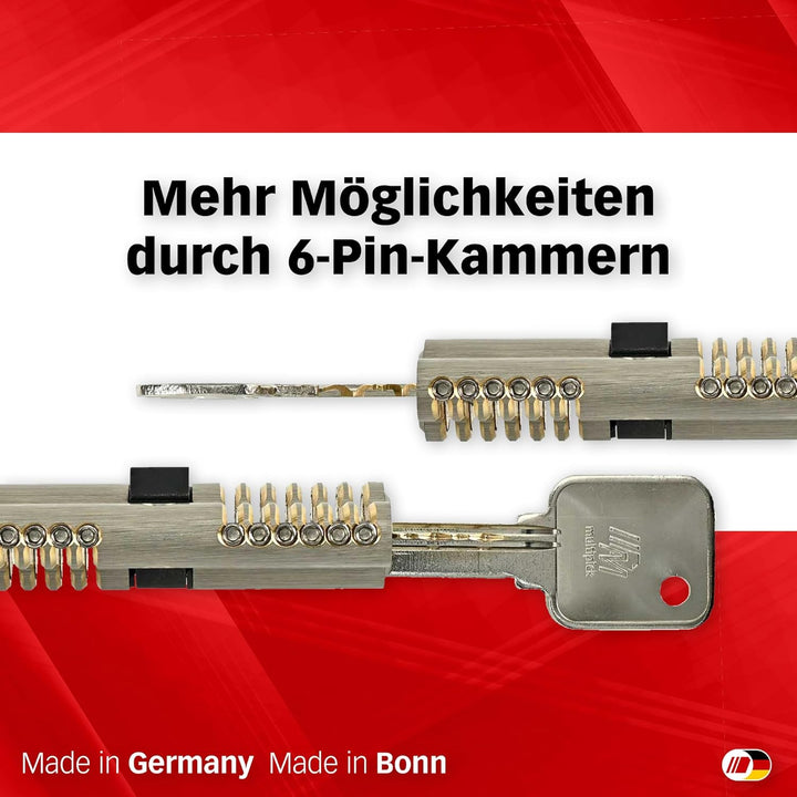 MULTIPICK 2-in-1 Trainingzylinder Set - [inkl. 50-tlg. Pinning-Kit] Lockpicking - Lock Picking Tool