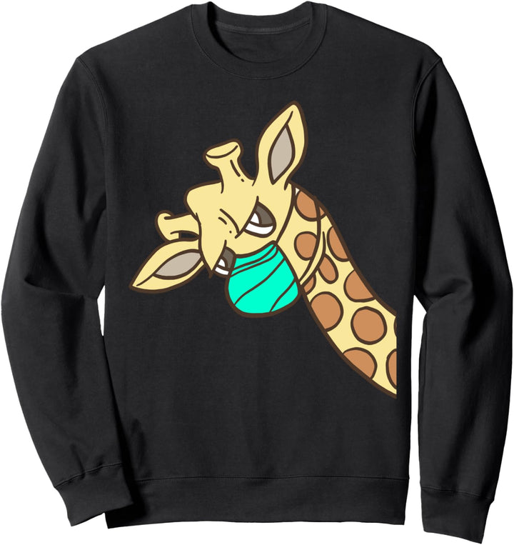 Giraffe trägt Mundschutz Giraffen Atemschutz Maske Sweatshirt