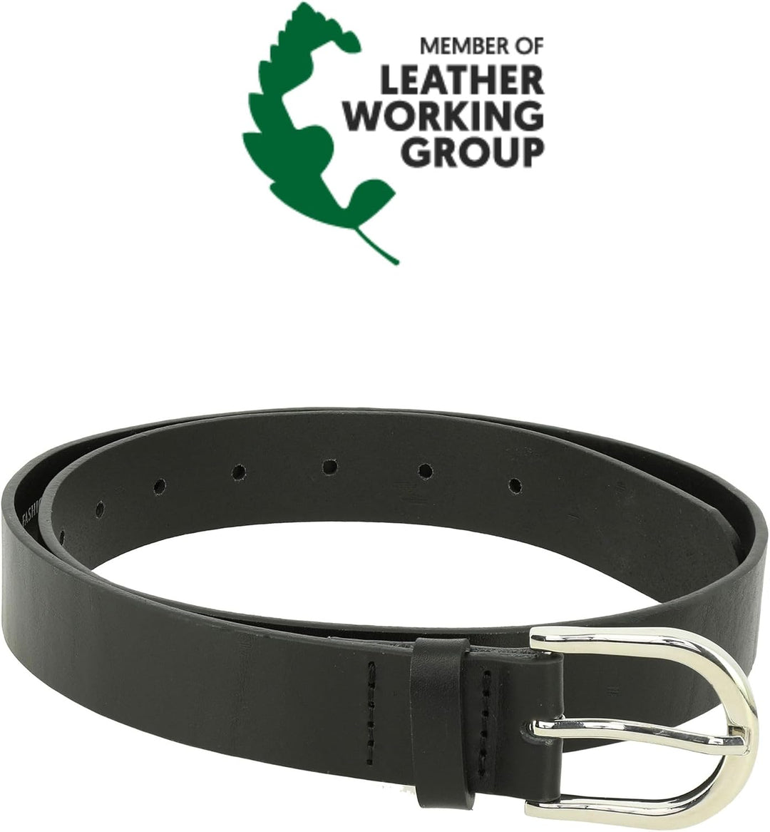 FASHIONGEN - Damengürtel aus pflanzlich gegerbtem Vollnarbenleder, 3 cm breiter ledergürtel, Damengü