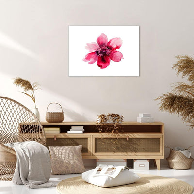 Bilder auf Leinwand Malerei Illustration Sommer Blume Leinwandbild 70x50cm Wandbilder Dekoration Woh