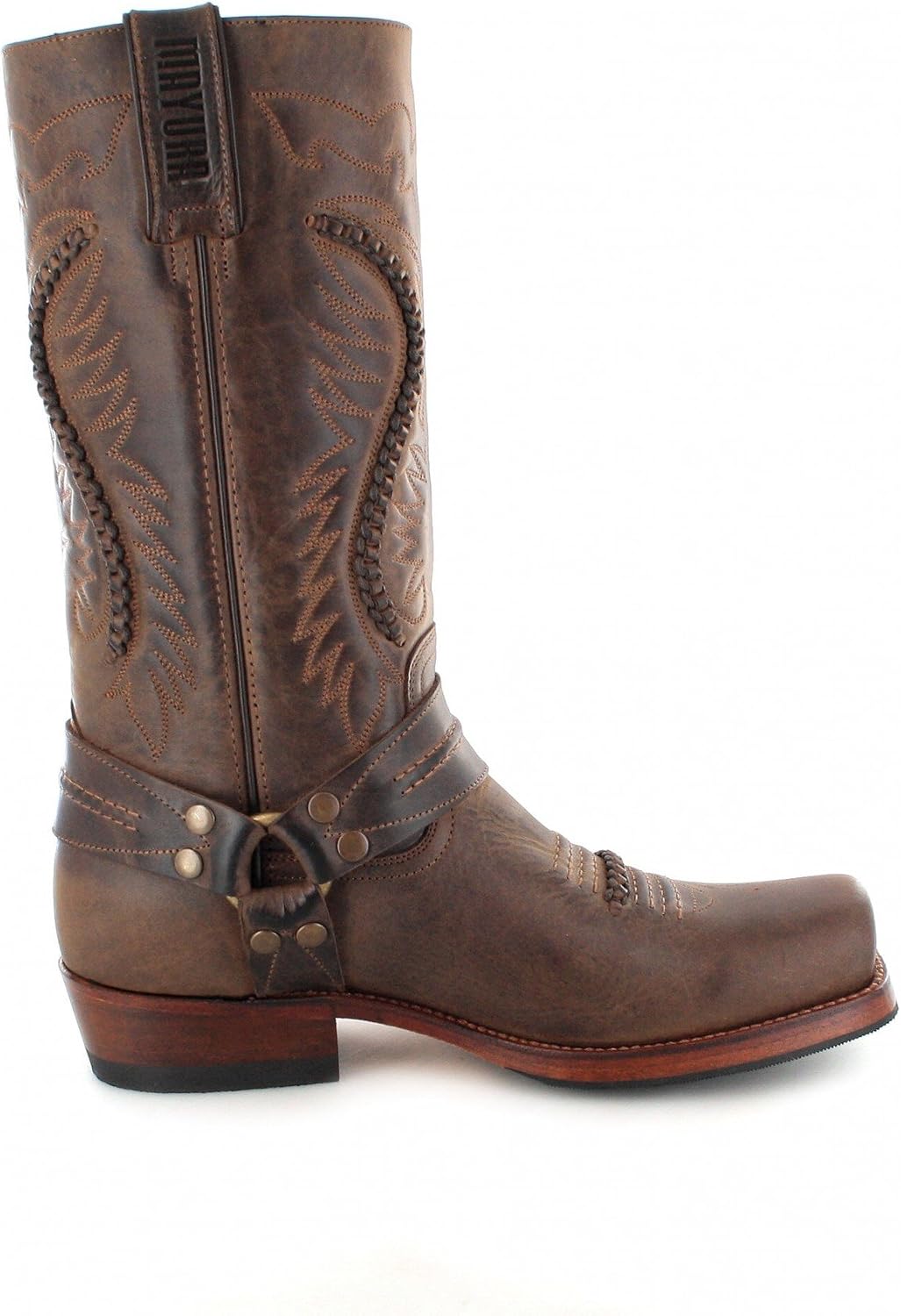 Mayura Boots Unisex Biker Boots MB002 Bikerstiefel Bikerstiefel Lederstiefel Braun 45 EU Brown Sadal