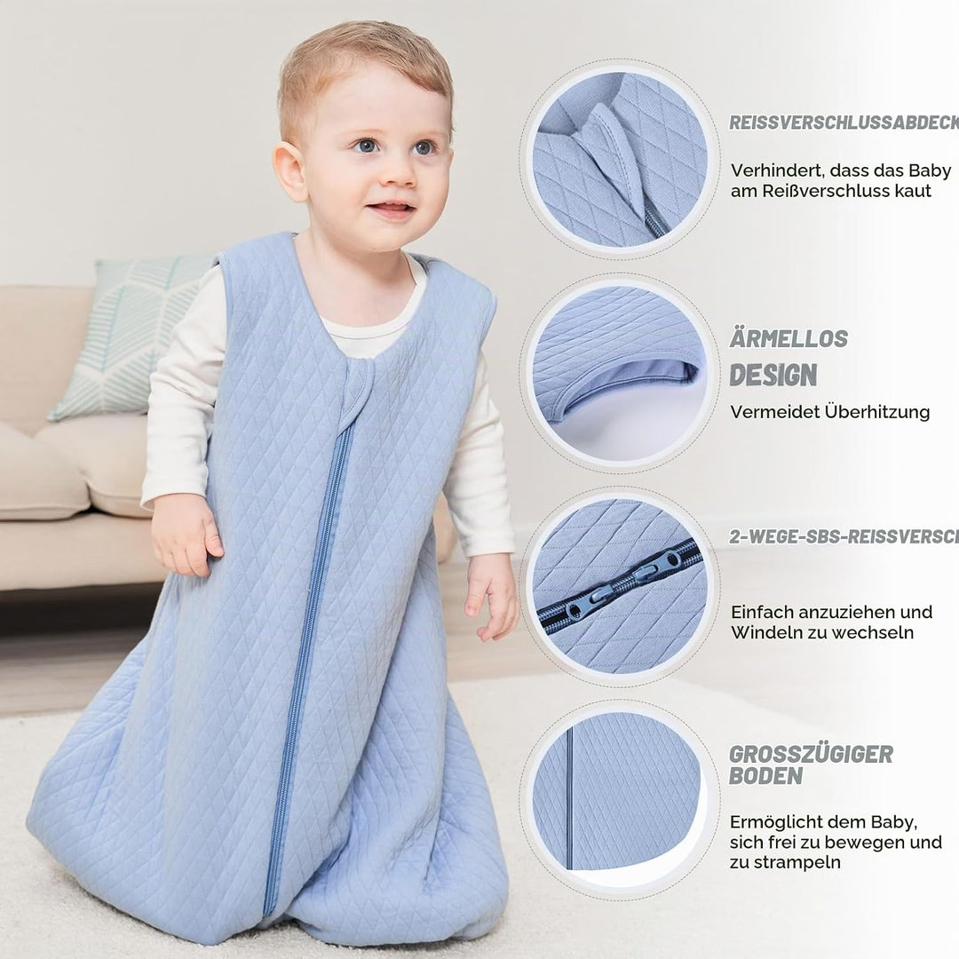 Yoofoss Schlafsack Baby Winter Baumwolle 2.5 TOG Warm Baby Winterschlafsack Weich Babyschlafsack Neu
