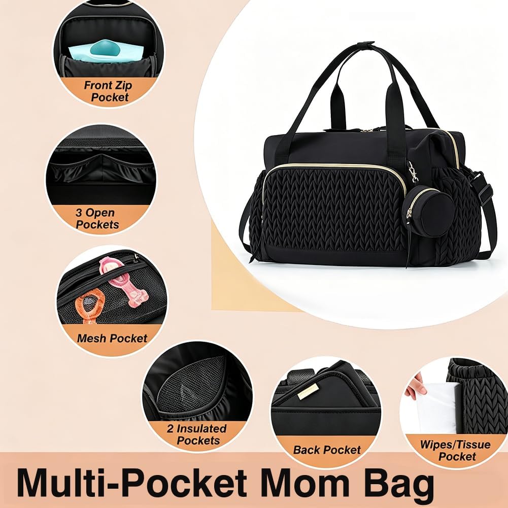 FARYODI Baby Wickeltaschen, Multifunktionale Wickeltasche für Mütter, Grosse Windeltasche mit verste