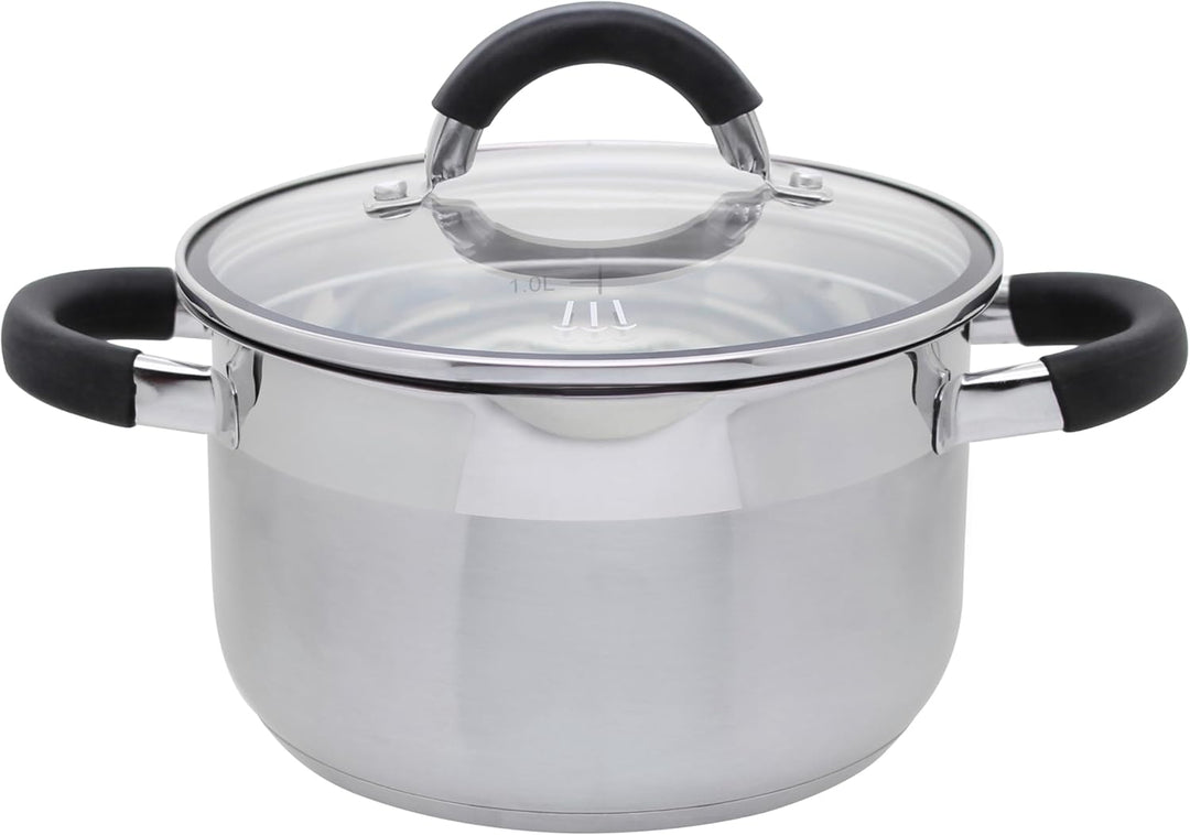 ELO Topfset Basic Black Steam 4tlg, Edelstahl, dosiertes Abdampfen, energiesparender Kapselboden, Vo