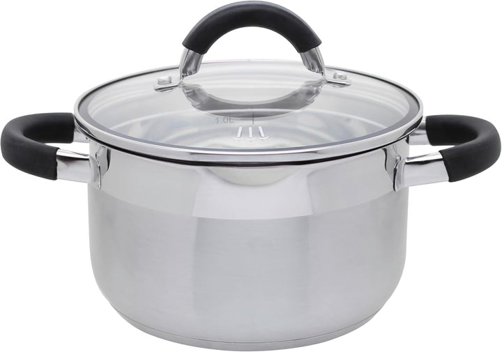 ELO Topfset Basic Black Steam 4tlg, Edelstahl, dosiertes Abdampfen, energiesparender Kapselboden, Vo