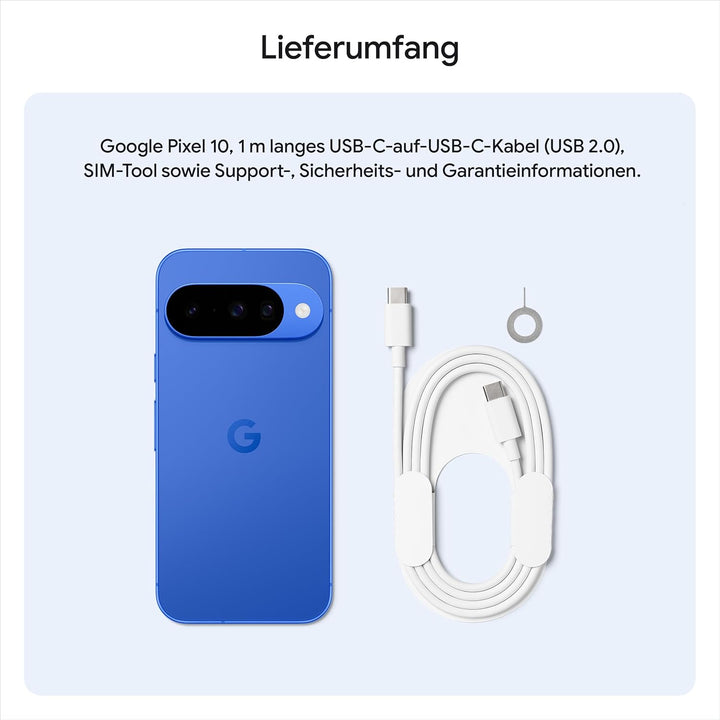 Google Pixel 10 – Android-Smartphone ohne SIM-Lock, mit Gemini, innovativer Dreifach-Rückkamera, meh