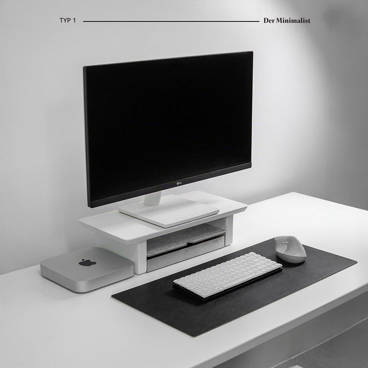 Raico Schreibtischregal Monitorständer Ergonomischer Dual-Screen-Riser Minimaler Schreibtisch-Organi