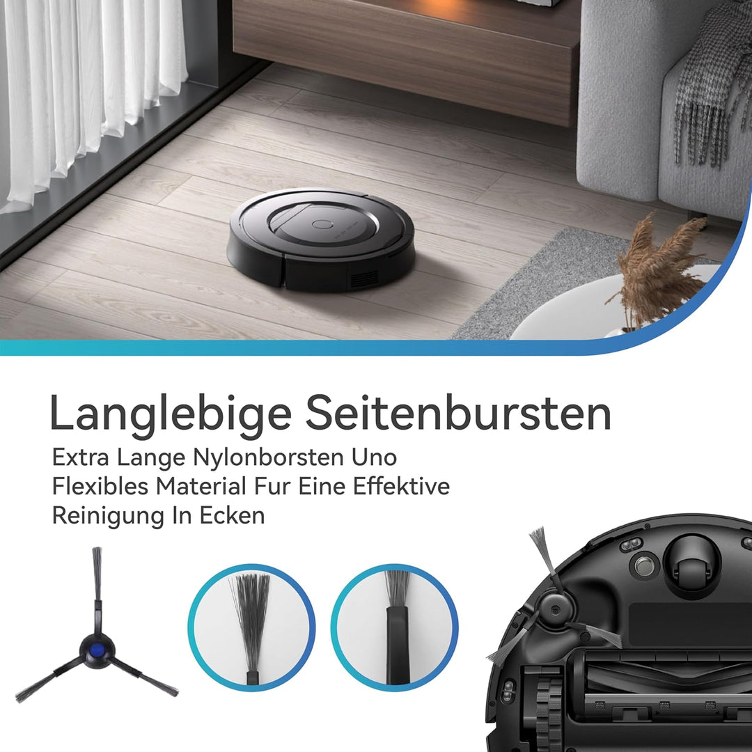 24 Stück Zubehör-Set Passend für Ecovacs Deebot T50 Omni/T50 Pro Omni, 1 Hauptbürste, 4 Filter, 6 Se