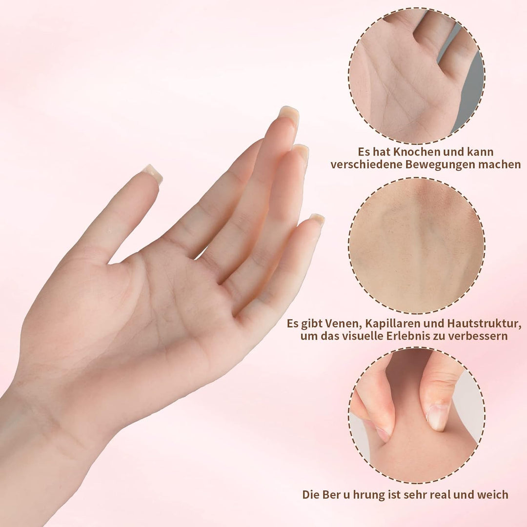 CYOMI Silikon Hand Mannequin Weiblich Schaufensterpuppe Mannequin Hand Life Size Hand Model für Male