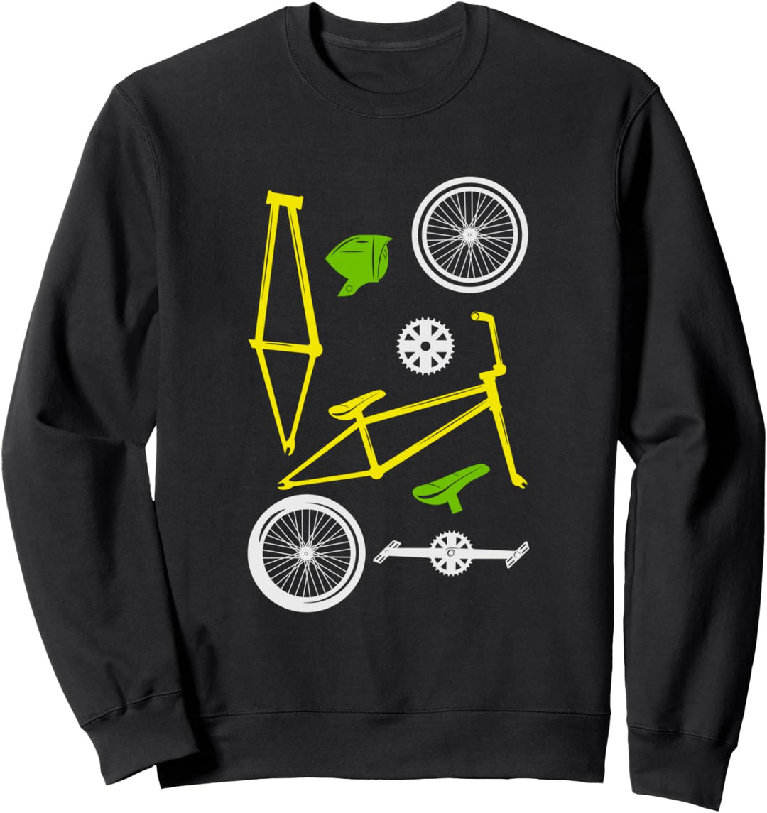 Fahrradteile Ersatzteile Sportler Fahrradfahrer Biker Sport Sweatshirt