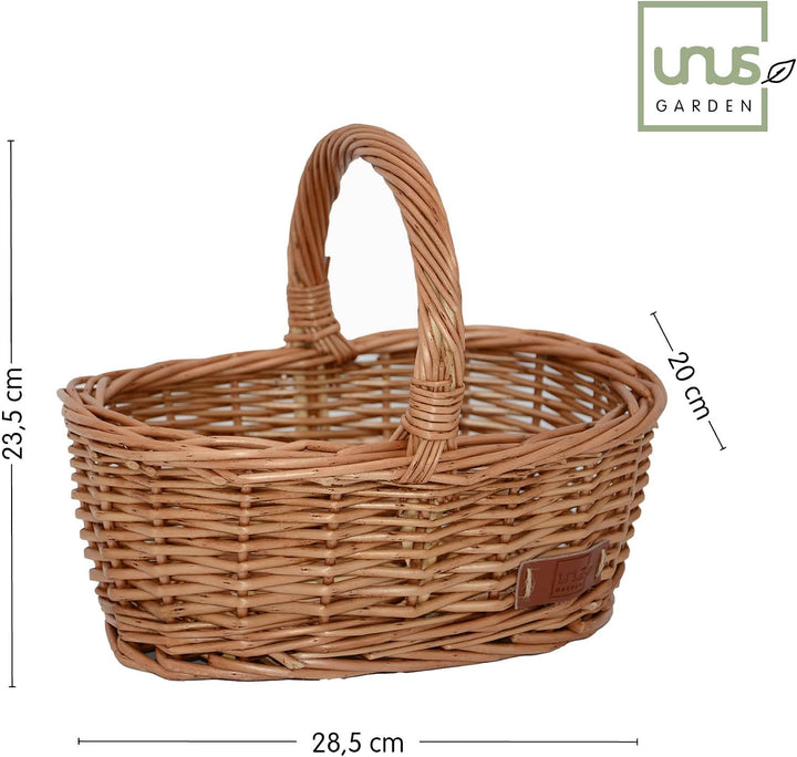 UNUS Kinder-Einkaufskorb Weidenkorb für den Kaufladen Picknickkorb Osterkorb braun Braun klein, Brau