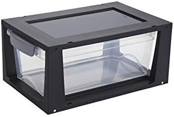 4x SUNWARE Omega Schubladen-Modul 6 Liter - 335x220x620mm - transparent/schwarz