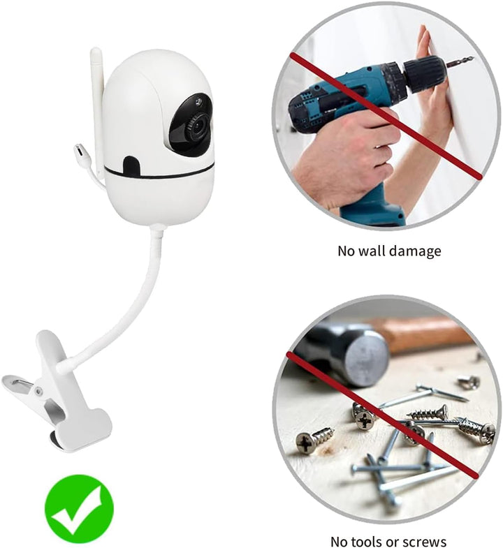 Babyphone Halterung für HelloBaby HB65/HB6339/HB66/HB6550/HB248/HB6558/HB40, Flexible Baby Kamera Ho