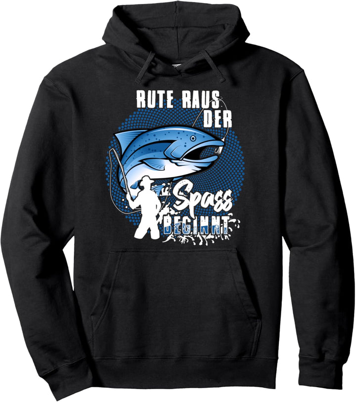 Angel Geschenkidee Vater Fischen Rute raus der Spass beginnt Pullover Hoodie