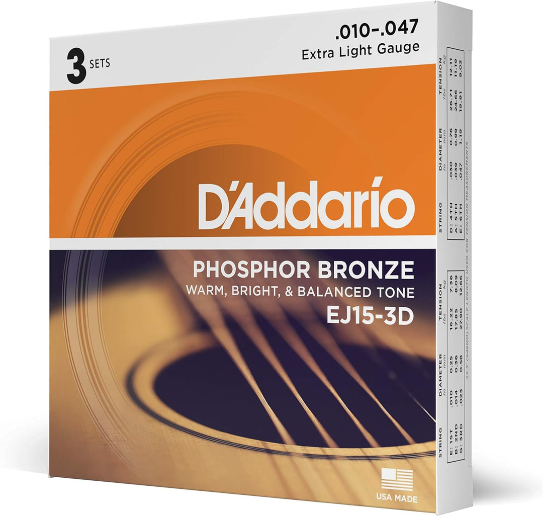 D'Addario Gitarrensaiten Westerngitarre | Gitarrensaiten Akustikgitarre | Acoustic Guitar Strings |
