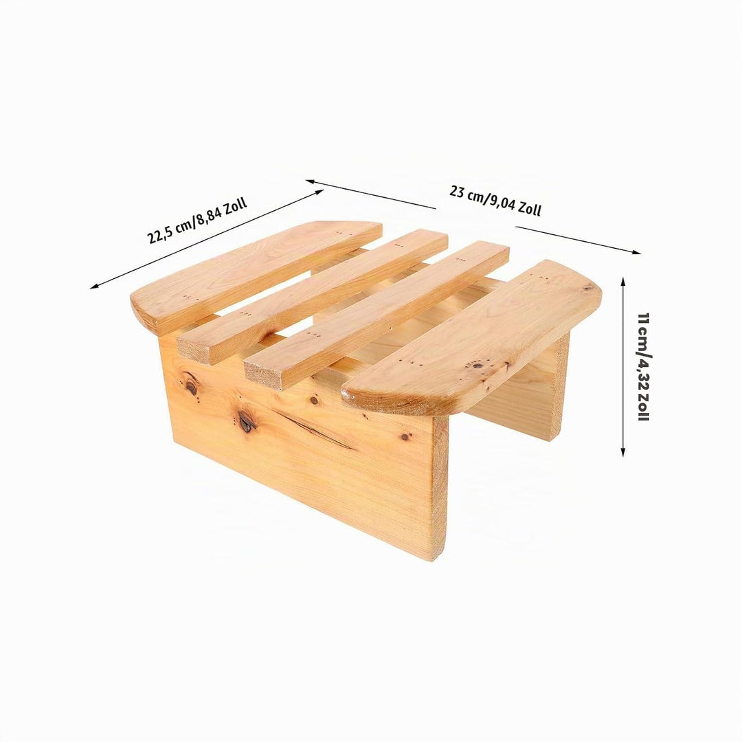 Healvian FussBad Sauna FussHocker - Runder Holz Hocker FüR Badezimmer Entspannung Und Komfort Ideal