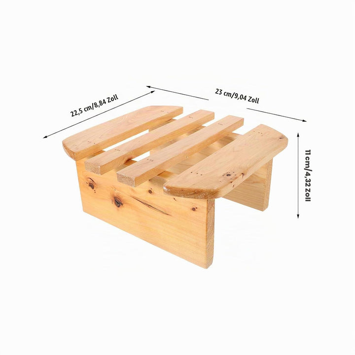 Healvian FussBad Sauna FussHocker - Runder Holz Hocker FüR Badezimmer Entspannung Und Komfort Ideal
