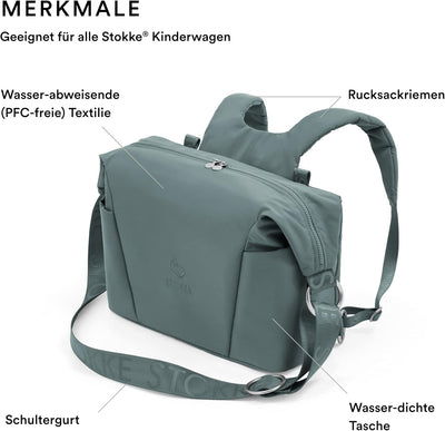 Stokke Xplory X Wickeltasche – Trageoption als Schultertasche oder Rucksack – Inklusive faltbarer Wi