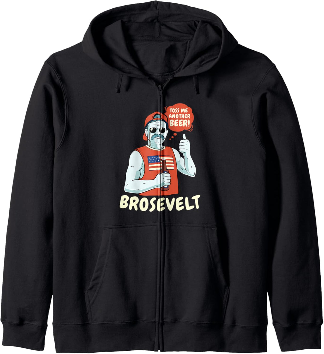 Witziges Brosevelt Teddy Roosevelt Bro Bier 4. Juli Geschenk Kapuzenjacke