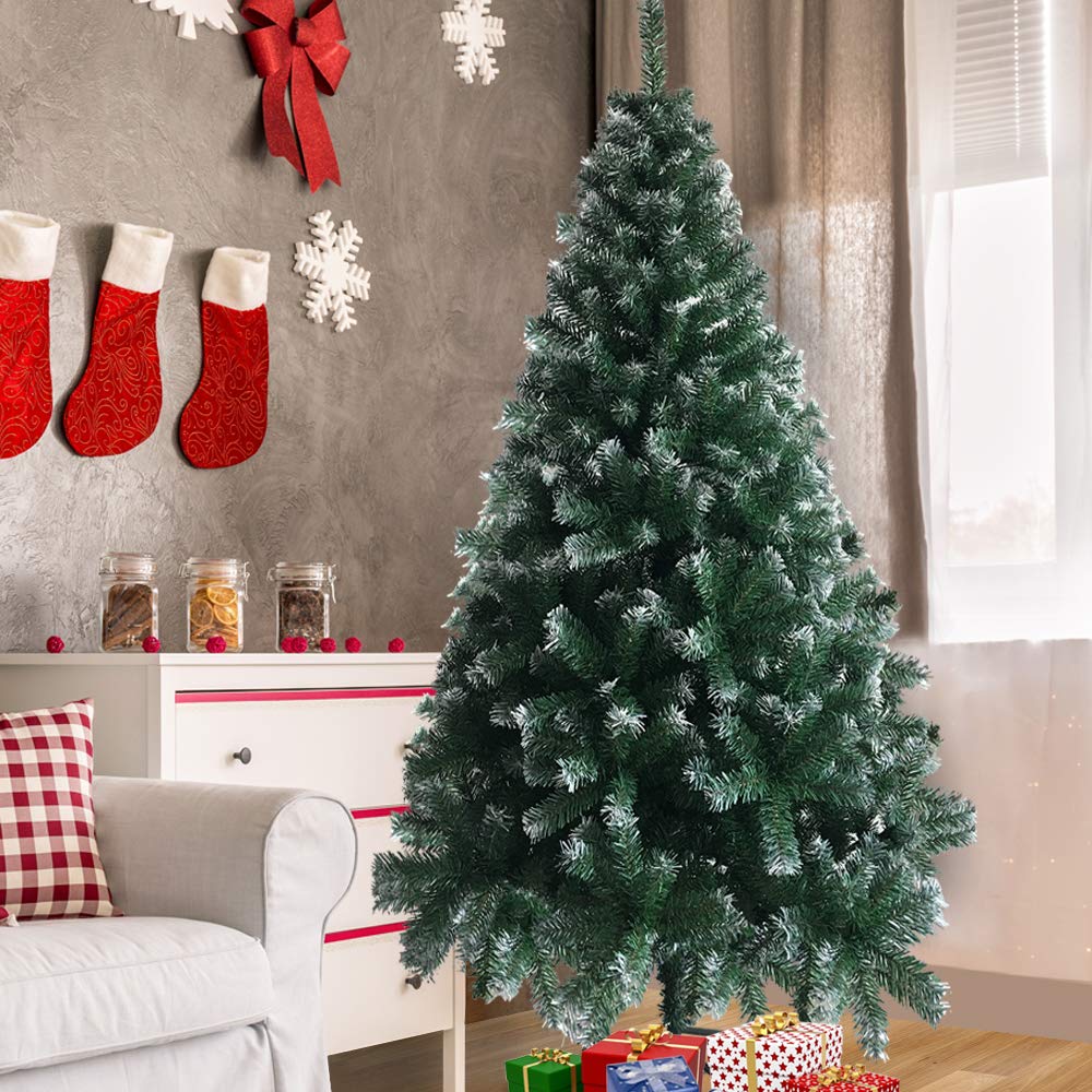 LEADZM 180/210/240cm Künstlicher Weihnachtsbaum, Tannenbaum künstlich mit Metallständer, Christbaum,