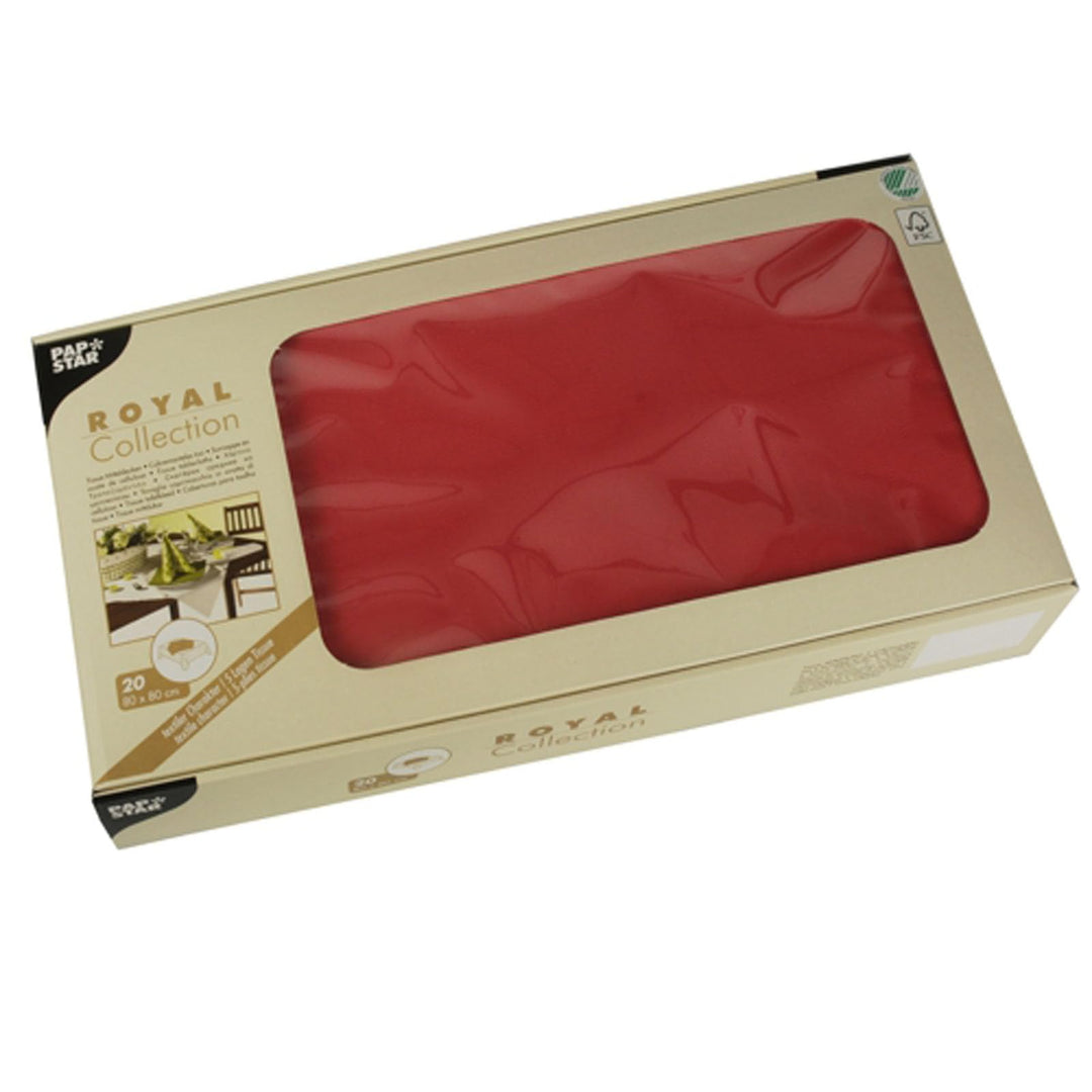 PAPSTAR 100 Mitteldecken, Tissue ROYAL Collection 80 cm x 80 cm rot