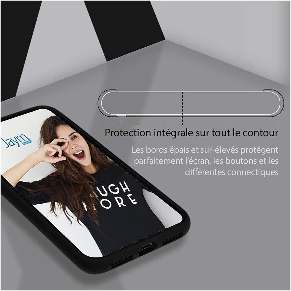 JAYM - Coque Silicone Premium Noire pour Samsung Galaxy A12-100% Silicone et Microfibre - Renforcée