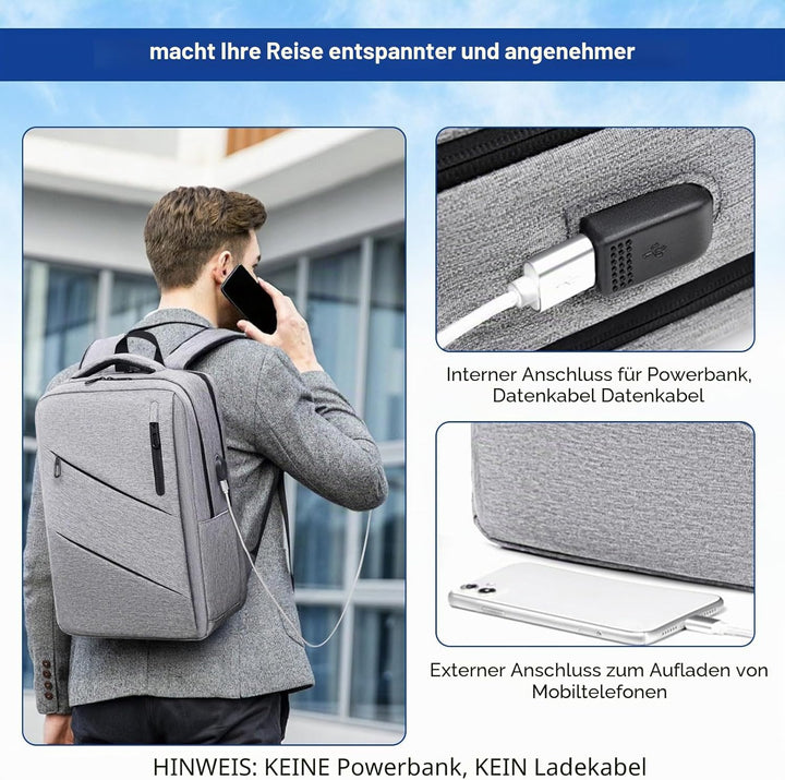 SHANNA Business Rucksack Herren, Reiserucksack für Flugzeug Unter Sitzplatz, Handgepäck Tasche Backp