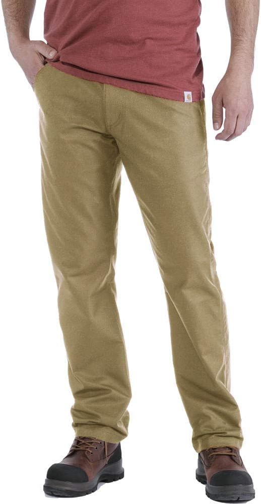 Carhartt Herren Rugged Flex Straight Fit Canvas 5-Pocket Tapered Work Pant 30W / 34L Brown, 30W / 34