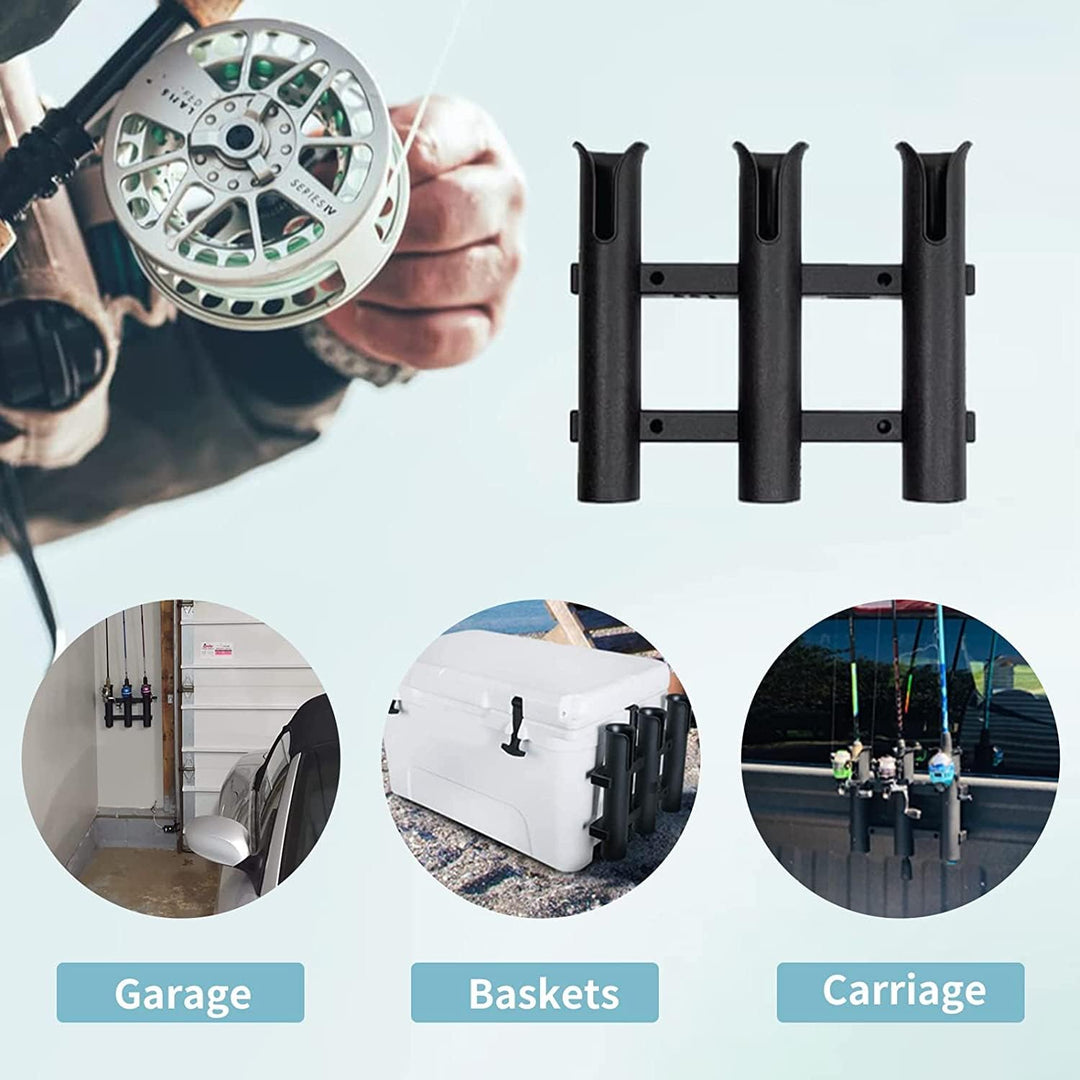 BigTron Angel Rutenhalter, 3 Röhren Ruten Ständer Wandmontage Boot Seitenmontage mit Schlitz, alle Z