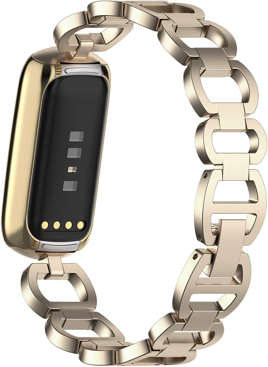 Chofit Armbänder kompatibel mit Fitbit Luxe Armband, klassisches Metall Edelstahl Armband Armbänder