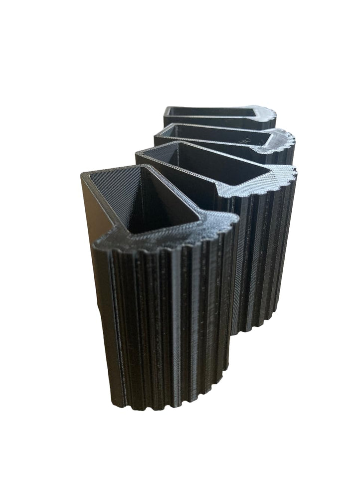 4 Stück: Leiterschuhe, 50 x 22 mm, Länge 60 mm, Material: TPU: rutschhemmend, UV-beständig.