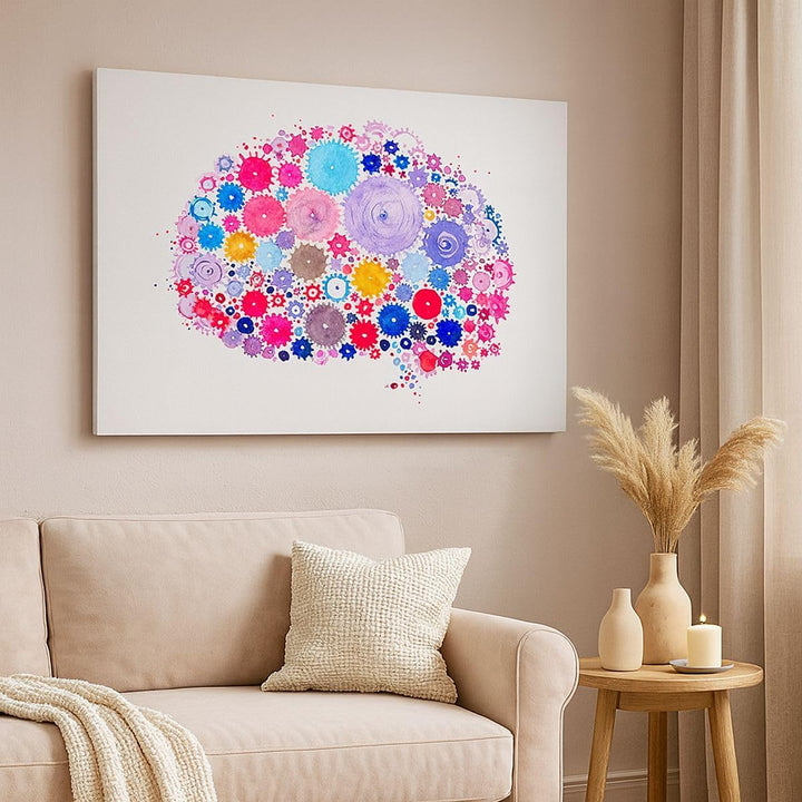 Bilder auf Leinwand 100x70cm Leinwandbild Gehirn Innovation Inspiration Gross Wanddeko Bild Schlafzi