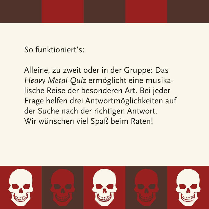 Heavy Metal-Quiz – 66 Quizkarten über Bands, Songs &amp; Metal-Geschichte | Musik-Quizspiel mit Anleitun