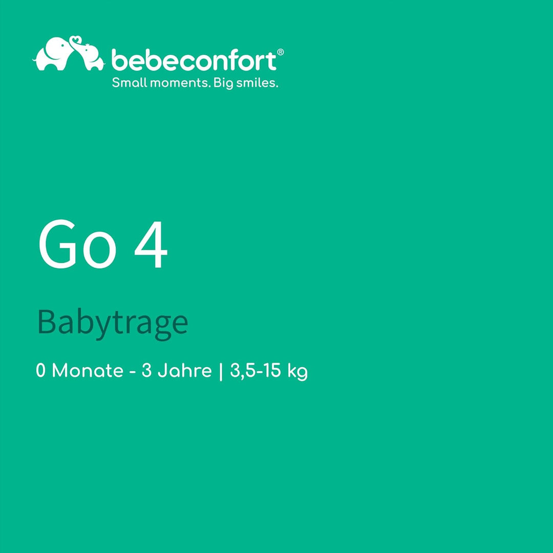 Bebeconfort Go4 Babytrage, ab der Geburt bis ca. 3 Jahre, 0-15 kg, Black Chic Go4 Black Chic, Go4 Bl