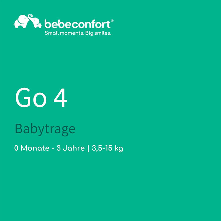 Bebeconfort Go4 Babytrage, ab der Geburt bis ca. 3 Jahre, 0-15 kg, Black Chic Go4 Black Chic, Go4 Bl