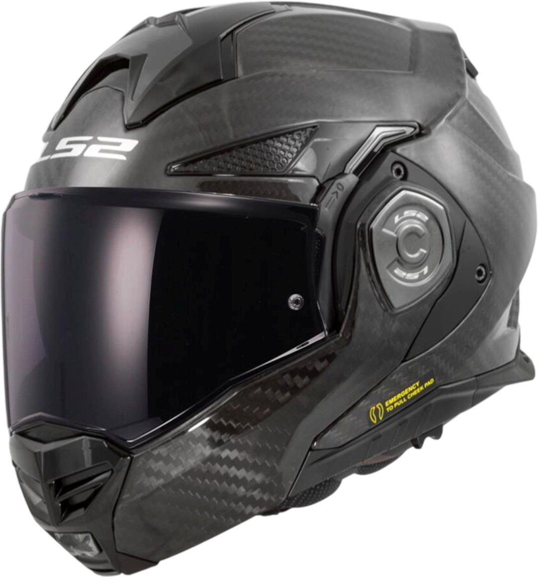 LS2 Klapphelm FF901 Advant X Carbon Solid ECE2206 Modularhelm Motorradhelm 3XL, 3XL