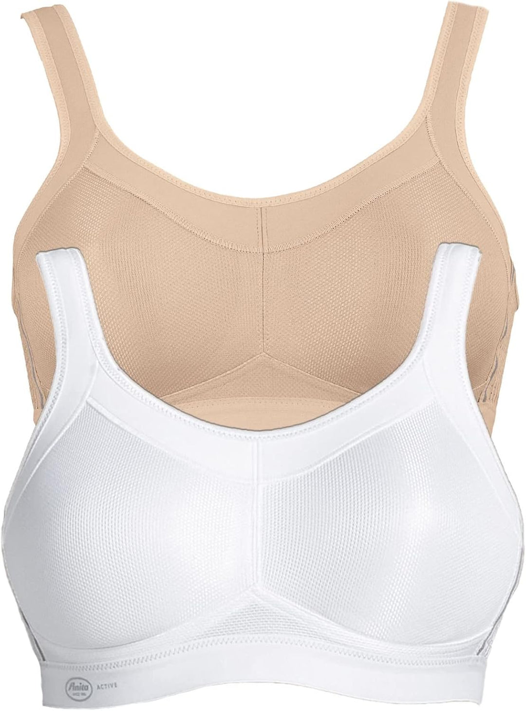 Anita 2er Sparpack Sport BH Momentum 5529 Gr. 65-105 A-H 65B Desert/Weiss, 65B Desert/Weiß