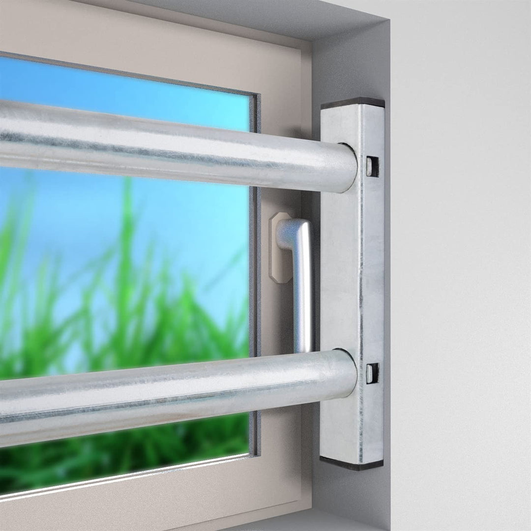 Fenstersicherung Sicherungsstange Türsicherung Einbruchschutz 2Fach 640-1000mm verzinkt