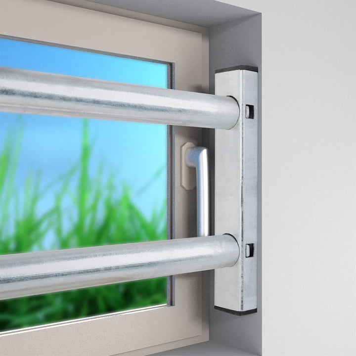 Fenstersicherung Sicherungsstange Türsicherung Einbruchschutz 2Fach 640-1000mm verzinkt
