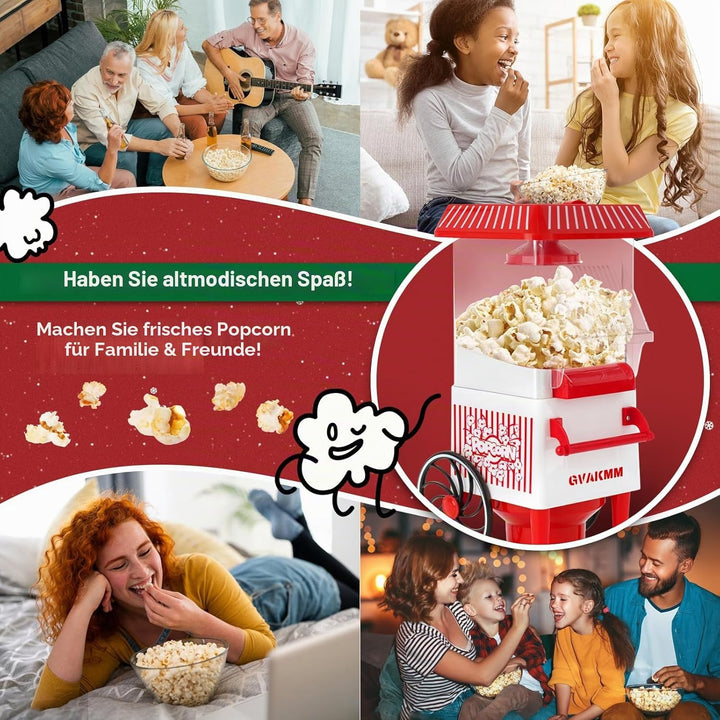 Popcorn-Maschine, Heissluft-Popcorn-Maker-Set, Geschenk-Box, tragbare Popcorn-Popper-Maschine, 10 Ta