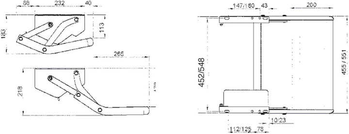 THULE Marchepied électrique Omni-Step 12V largeur de marche 455 mm