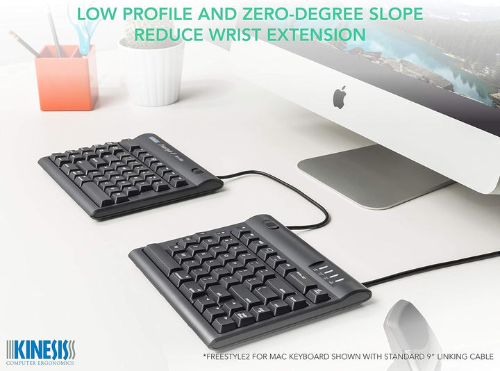 R-GO Tools Kinesis Freestyle 2 22,9 cm (9 Zoll) QWERTY-Tastatur für Mac schwarz, 9