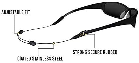 Cablz Zipz Eyewear Retainer 14-inch Schwarz, 14-inch Schwarz