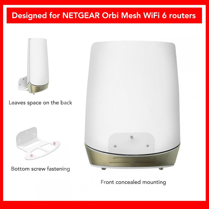 GOWENIC WiFi 6 Wandhalterung, Metall Router Wandhalterung für Orbi Mesh WiFi 6 RBK752 RBK853 RBK753